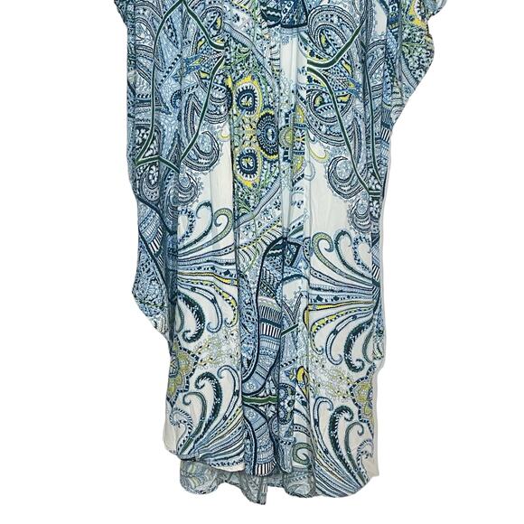 Melissa Odabash Gabriella Mirage Kaftan Maxi Dress One Size Blue Paisley Resort - Picture 5 of 9